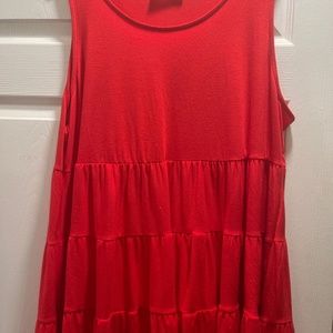 Zenana sleeveless tiered tunic